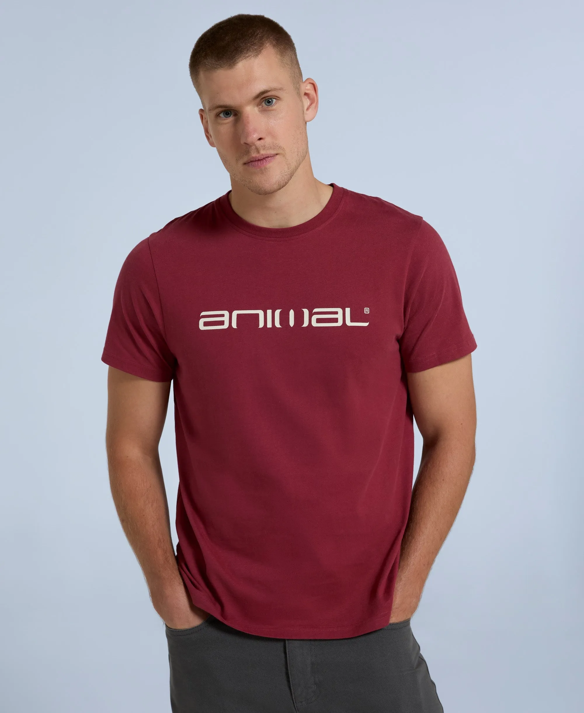 Classico Mens T-Shirt - Burgundy sold by Animal product image thumbnail 2
