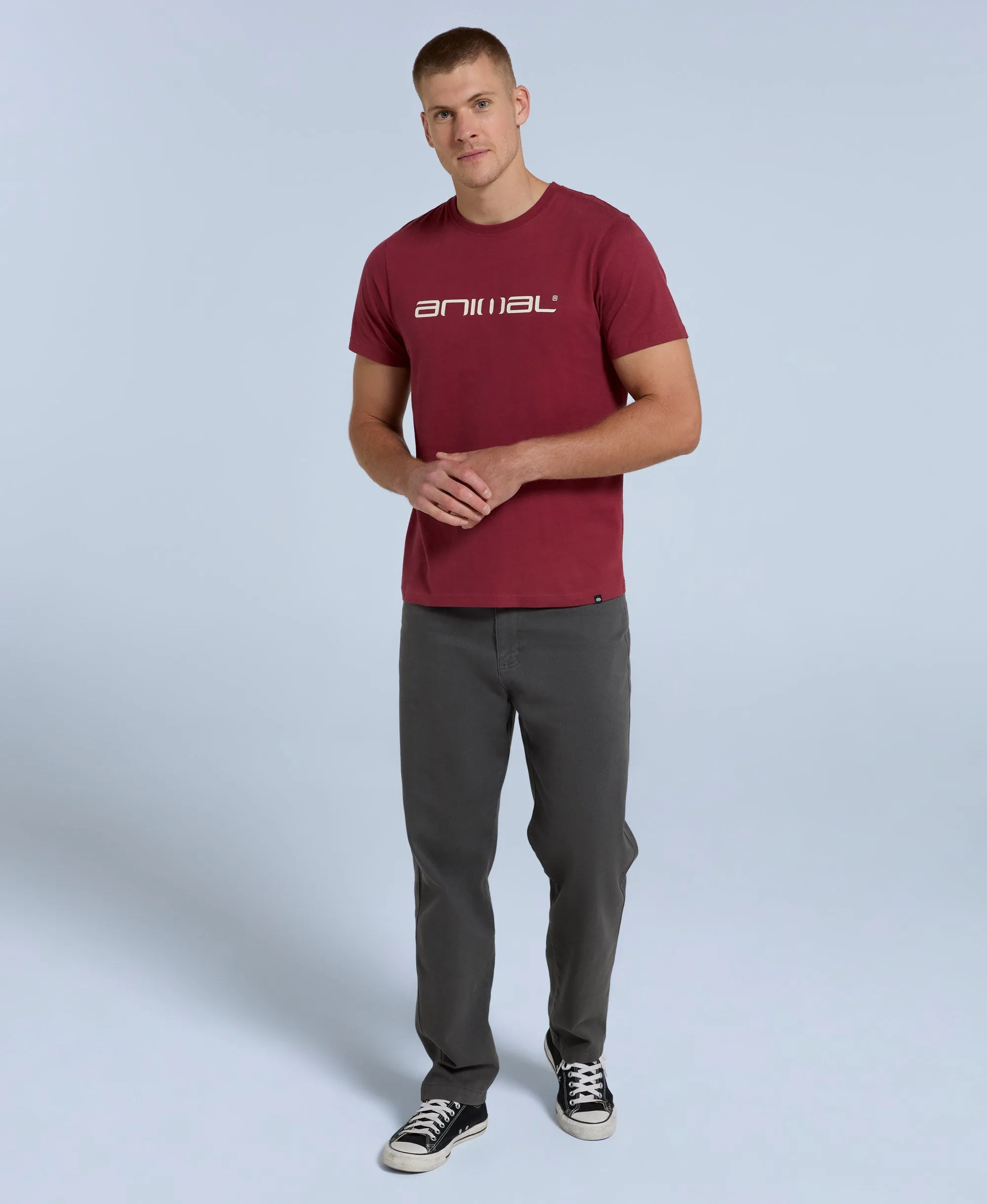 Classico Mens T-Shirt - Burgundy sold by Animal product image thumbnail 3