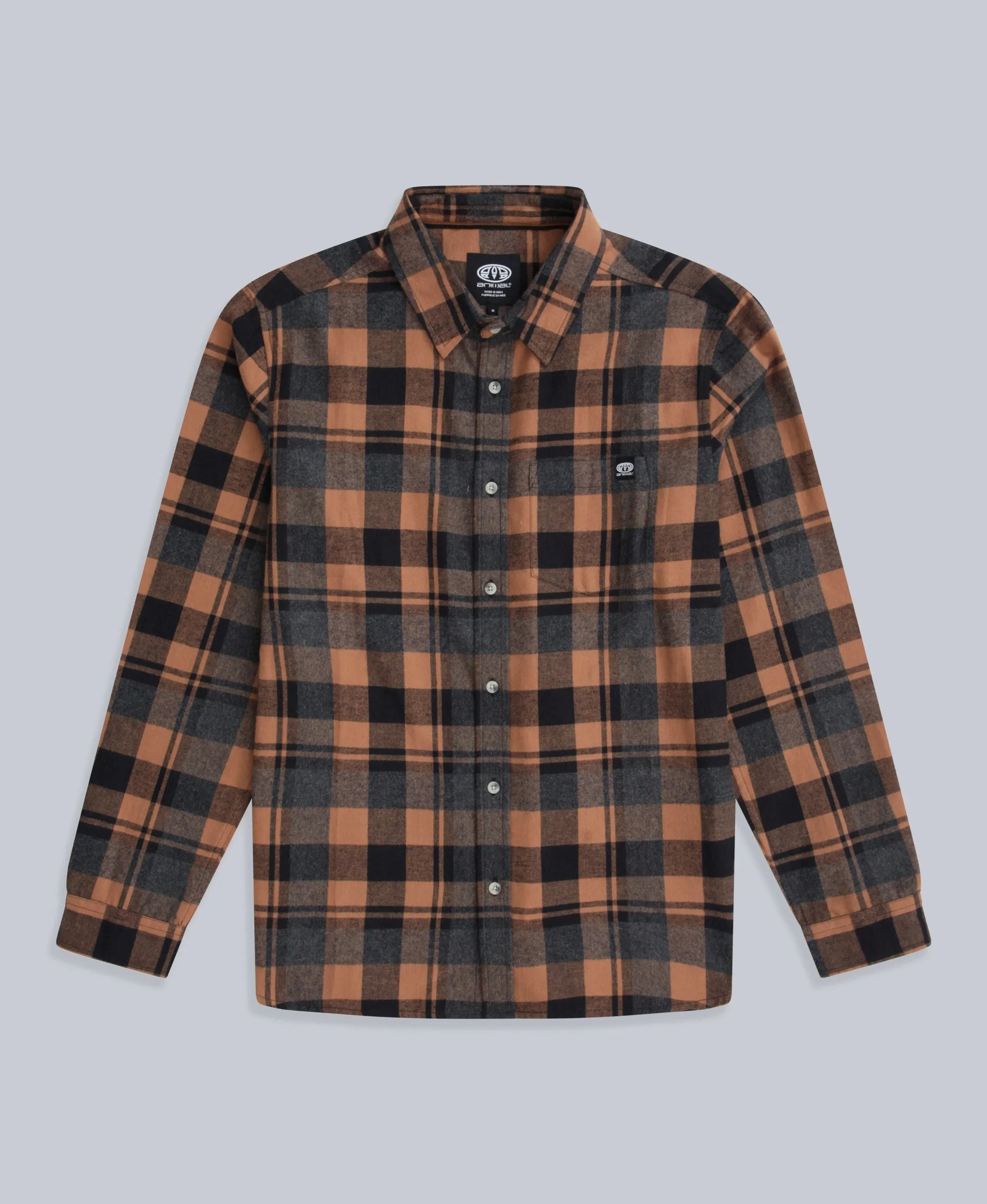 Cove Mens Flannel Shirt - Mustard sold by Animal