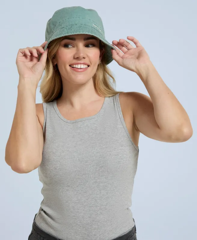 Indie Womens Bucket Hat - Pale Green made by Animal