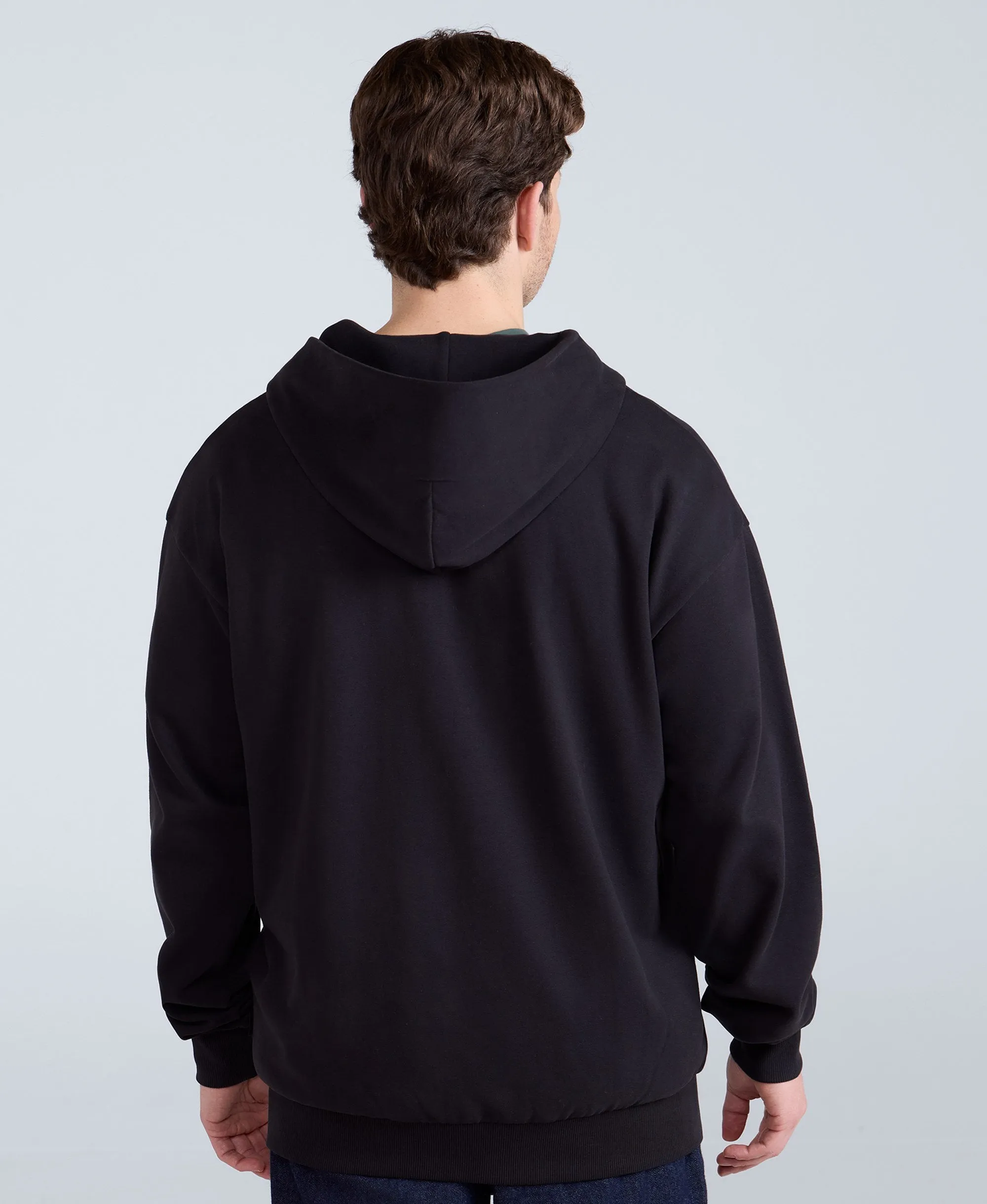 Icon Mens Logo Zip Through Hoodie - Black sold by Animal product image thumbnail 3