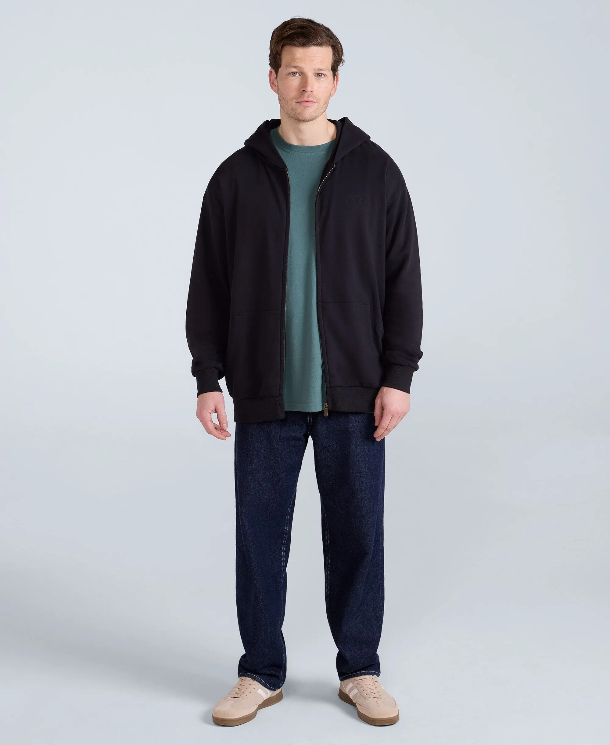 Icon Mens Logo Zip Through Hoodie - Black sold by Animal product image thumbnail 2