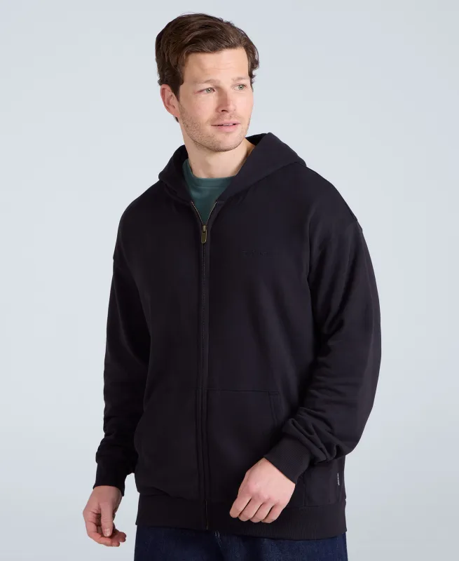Icon Mens Logo Zip Through Hoodie - Black made by Animal
