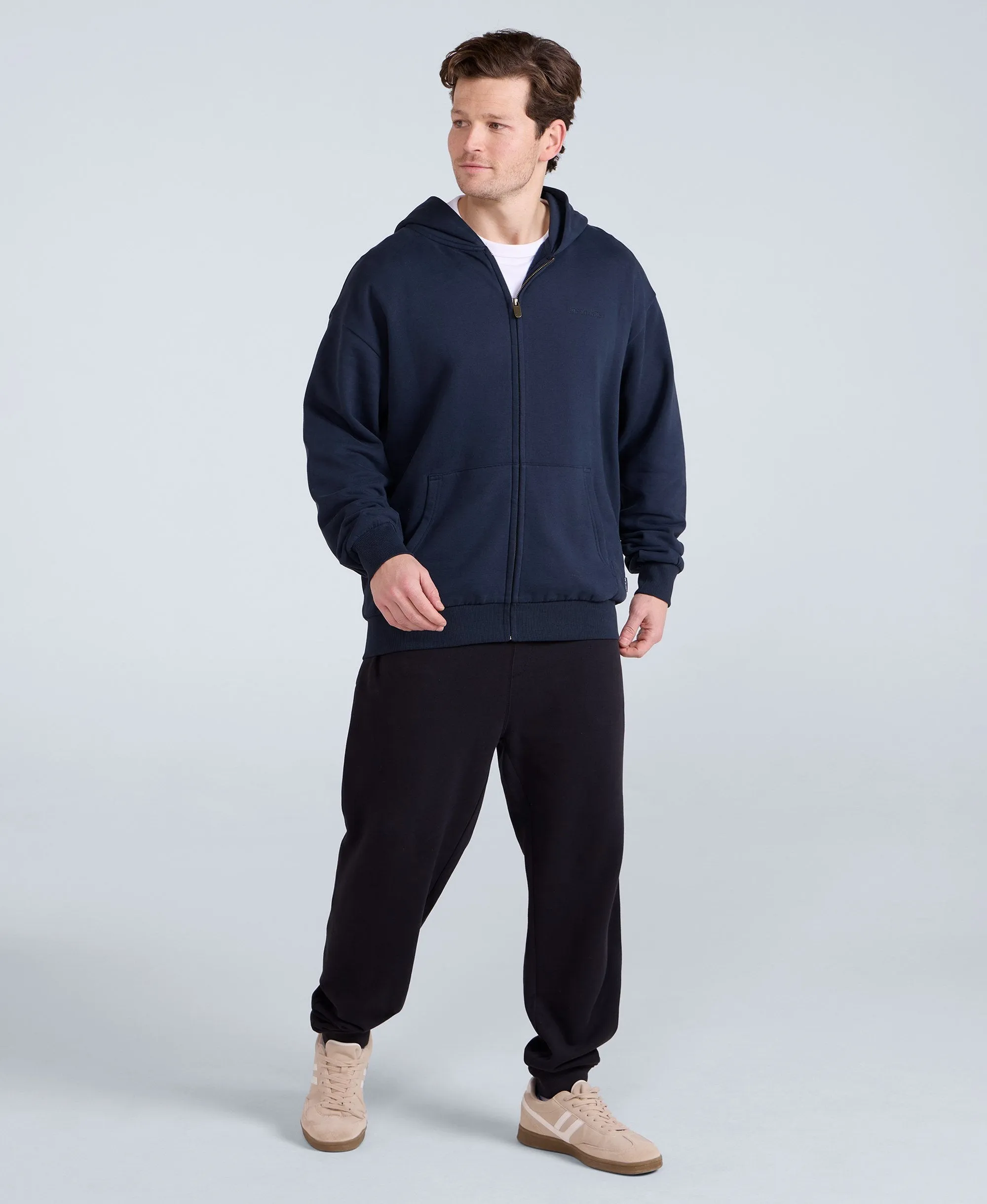 Icon Mens Logo Zip Through Hoodie - Dark Blue sold by Animal product image thumbnail 2