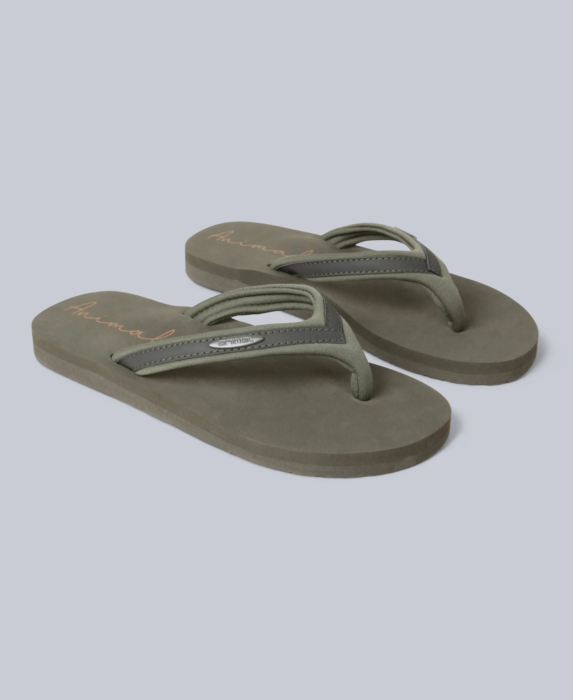 Swish Womens Flip-Flops - Dark Khaki sold by Animal