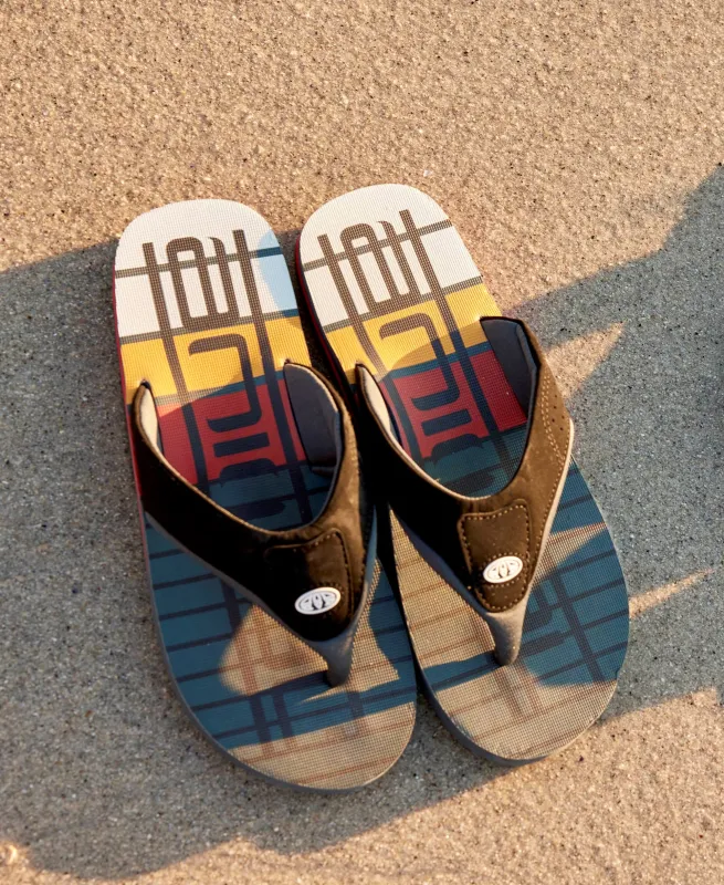 Jekyl Mens Flip-Flops - Dark Grey sold by Animal