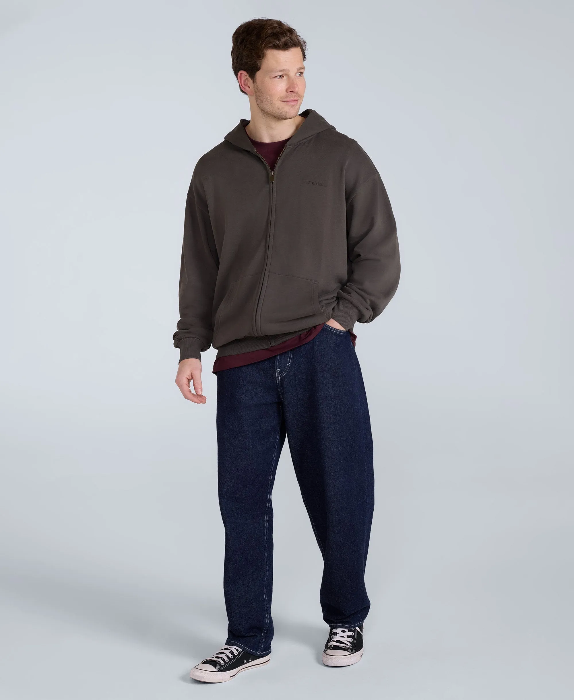 Icon Mens Logo Zip Through Hoodie - Khaki sold by Animal product image thumbnail 2