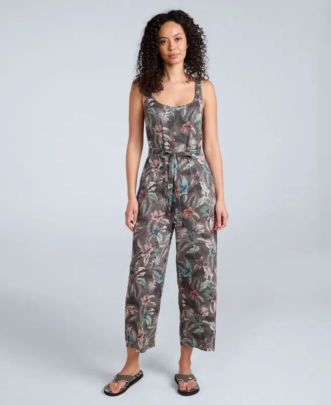 Flora Womens EcoVero Capri Jumpsuit - Khaki sold by Animal
