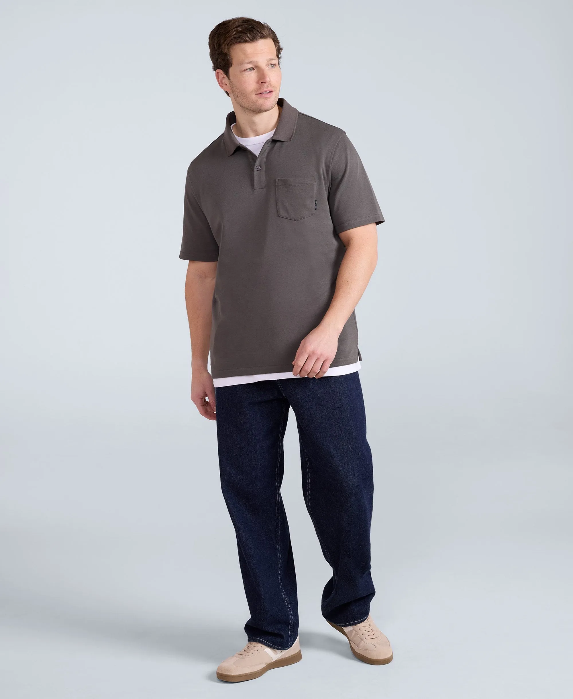 Icon Mens Pique Polo Shirt - Dark Khaki sold by Animal product image thumbnail 2