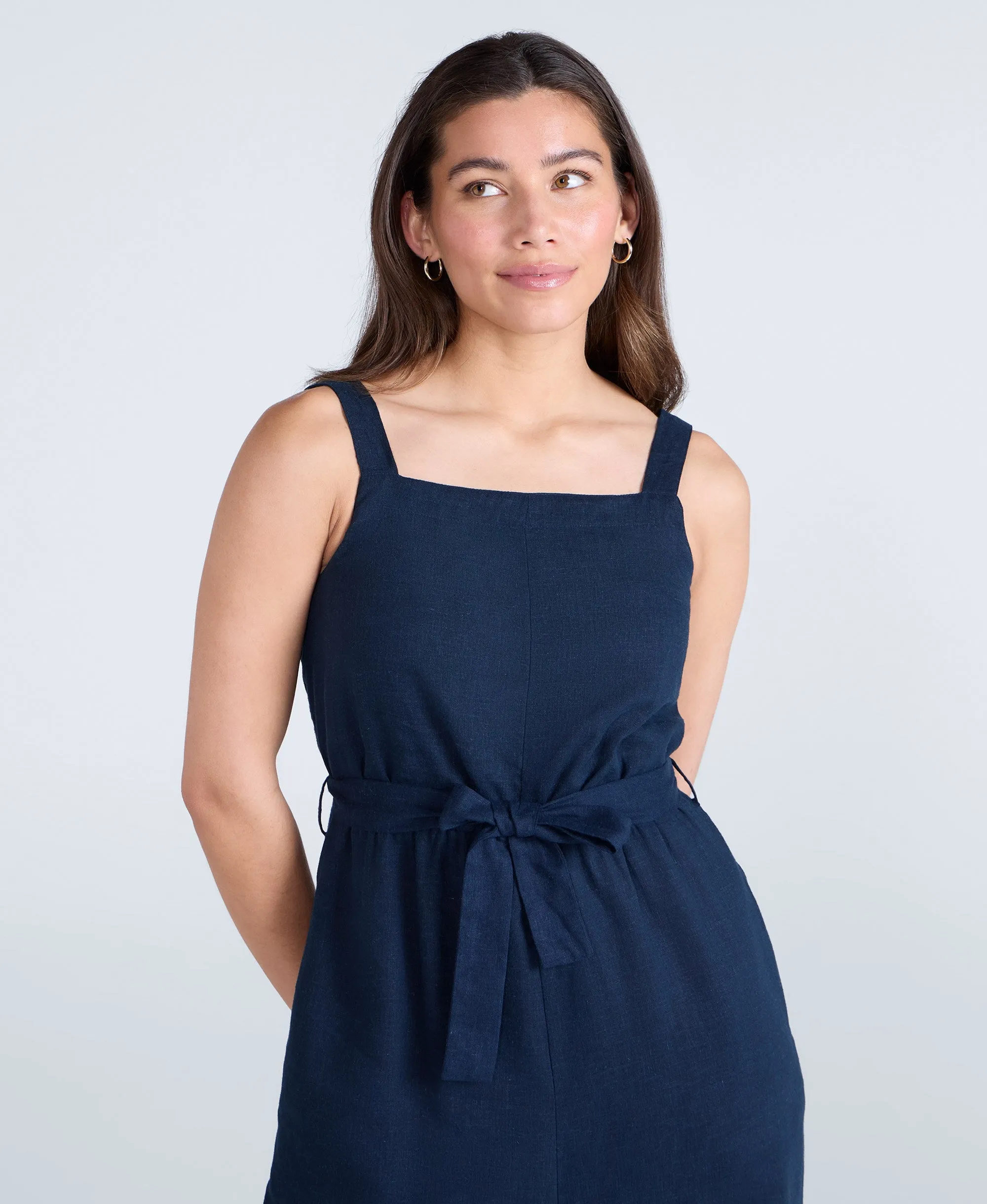 Becca Womens Linen Jumpsuit - Navy sold by Animal product image thumbnail 3