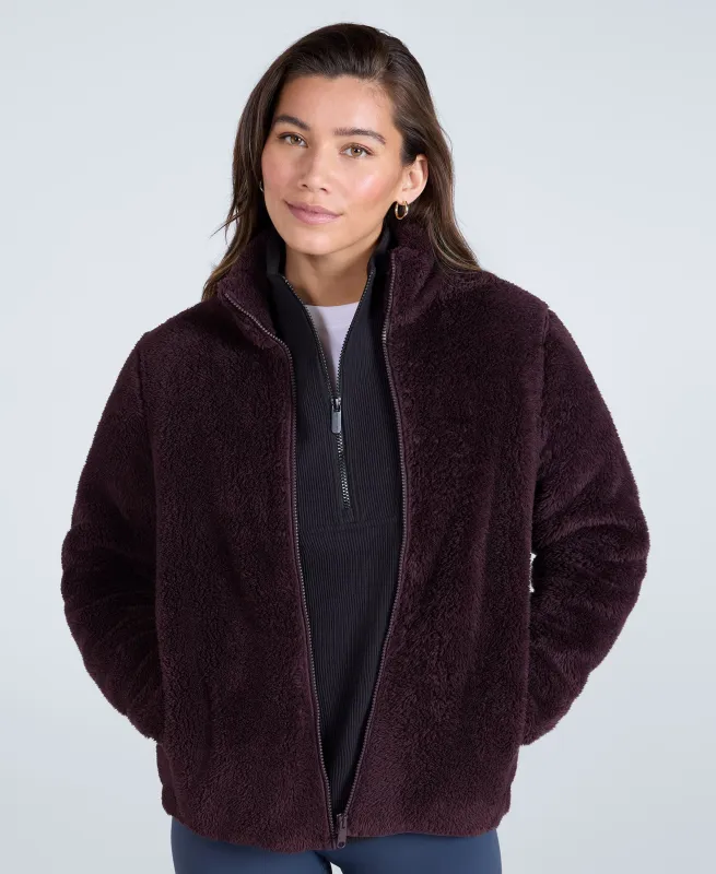Teddy Womens Full Zip Fleece - Berry sold by Animal