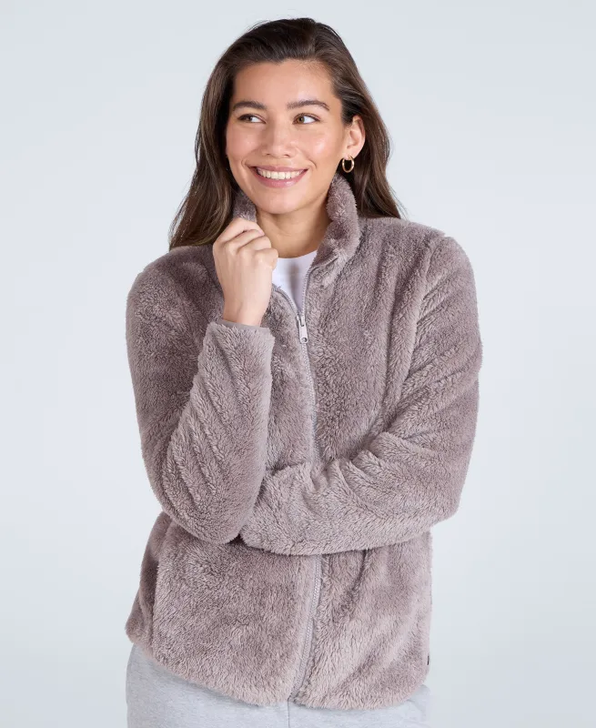 Teddy Womens Full Zip Fleece - Taupe sold by Animal