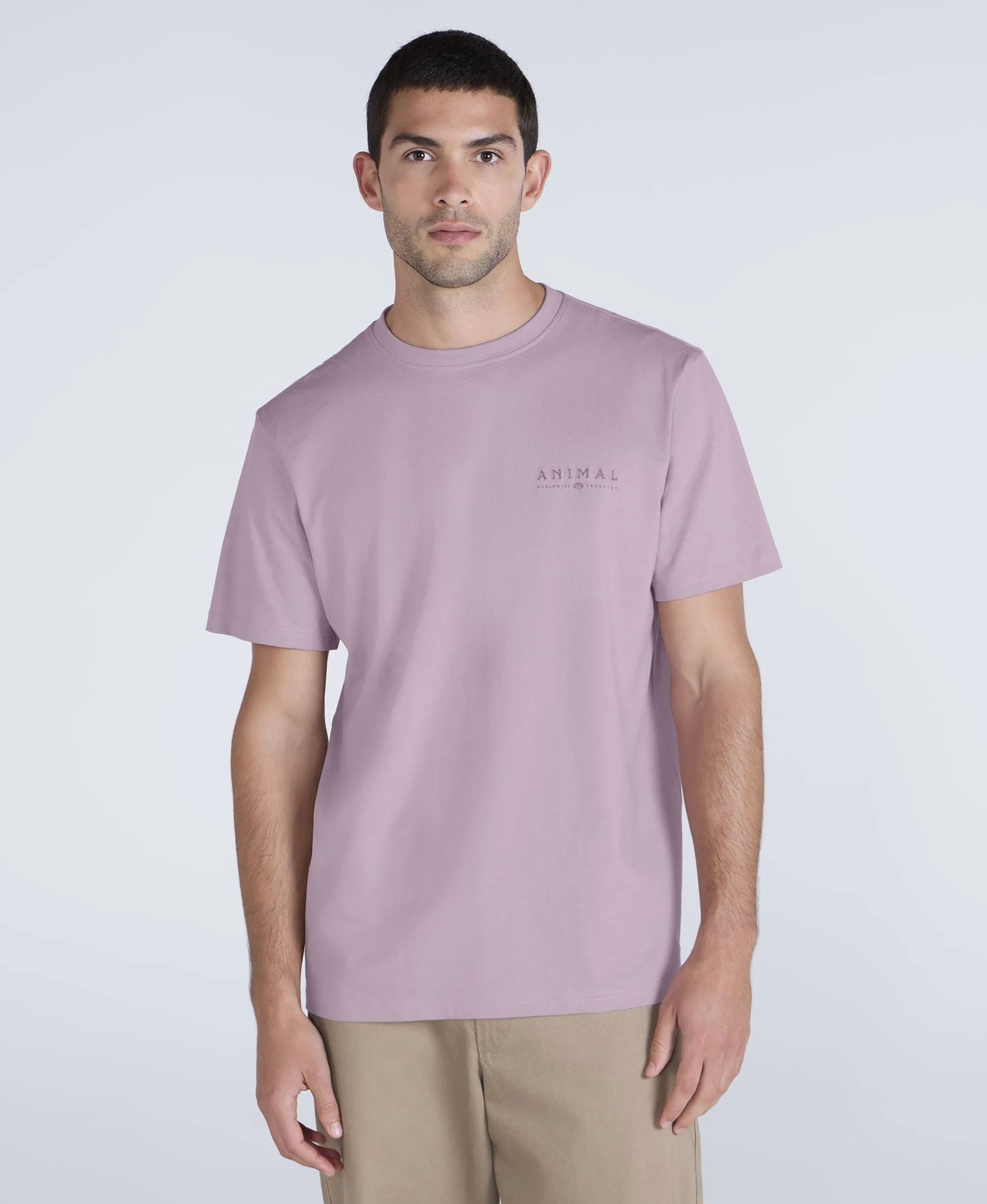 Chase Mens Summer Relaxed T-Shirt - Dark Pink sold by Animal