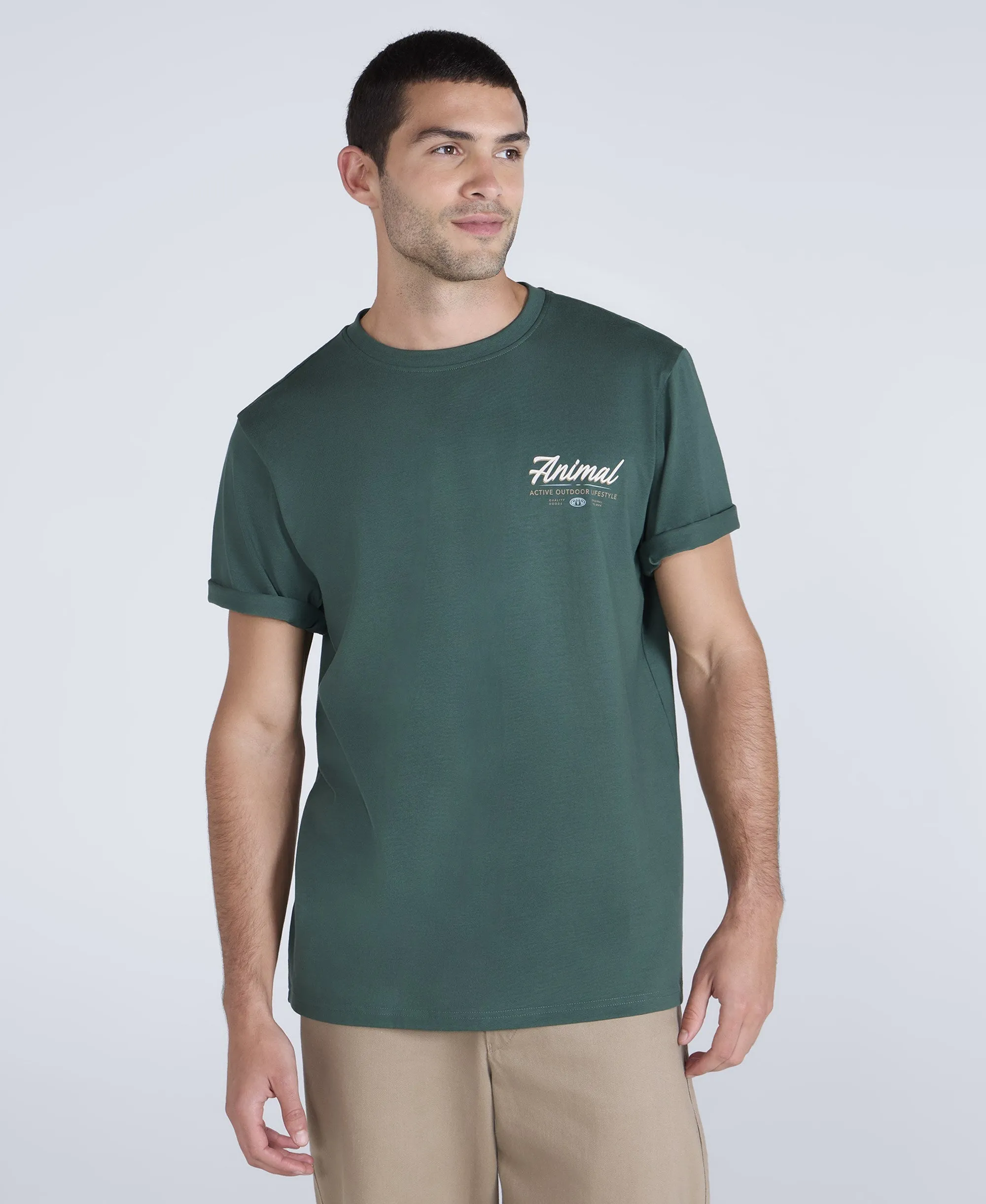 Chase Mens Relaxed T-Shirt - Green sold by Animal