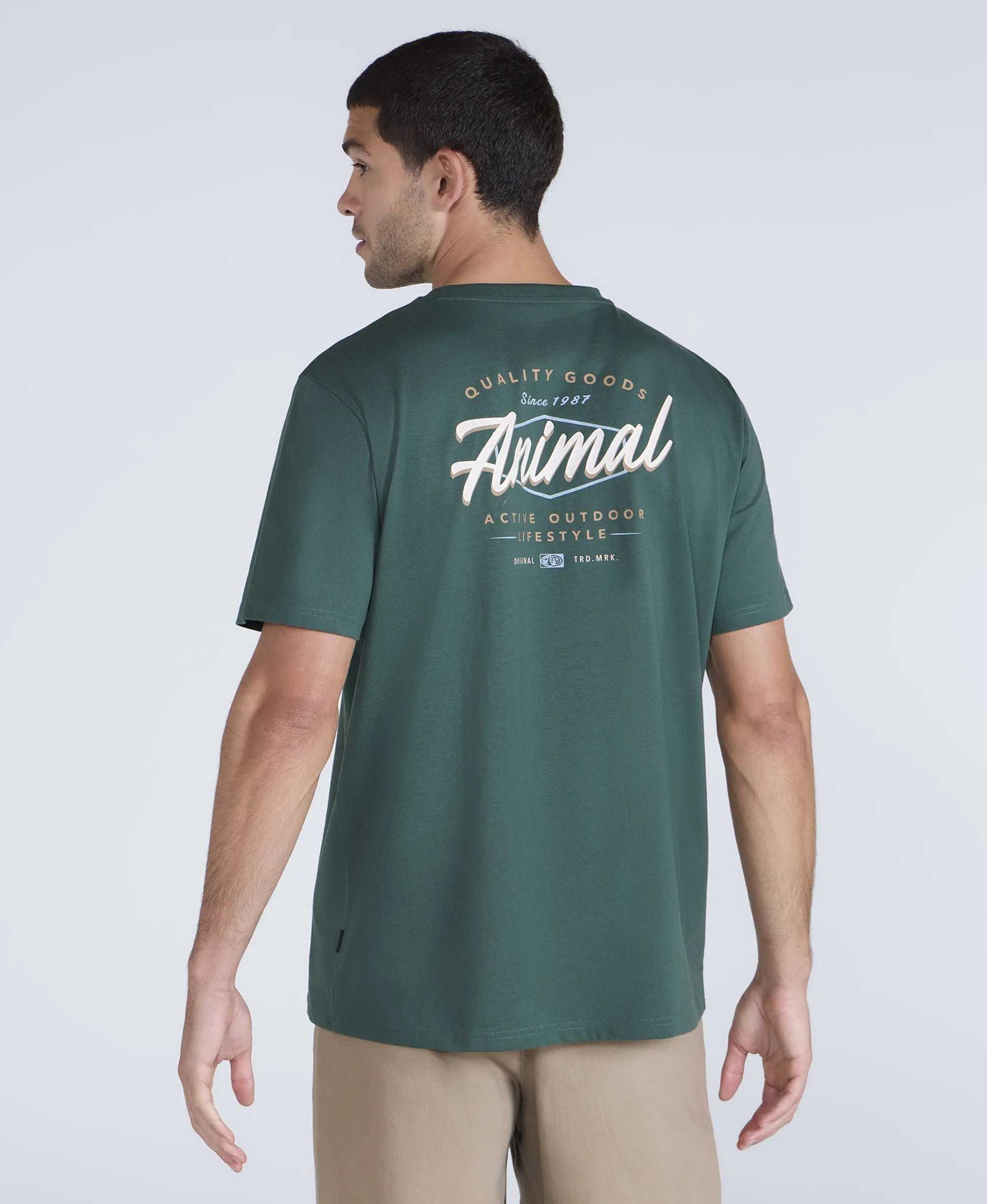 Chase Mens Relaxed T-Shirt - Green sold by Animal product image thumbnail 2