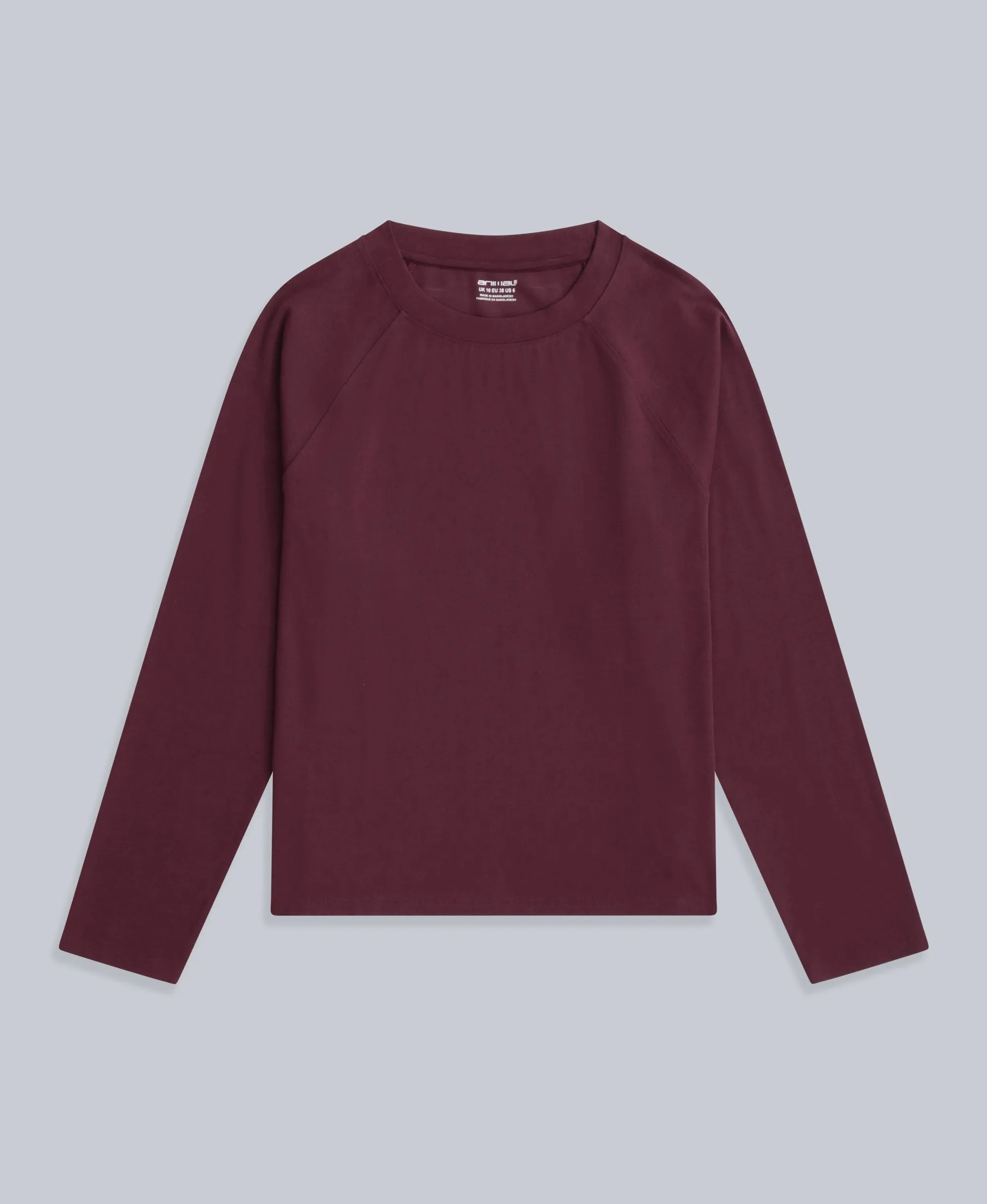 Ashleigh Womens Long Sleeve Top - Burgundy sold by Animal