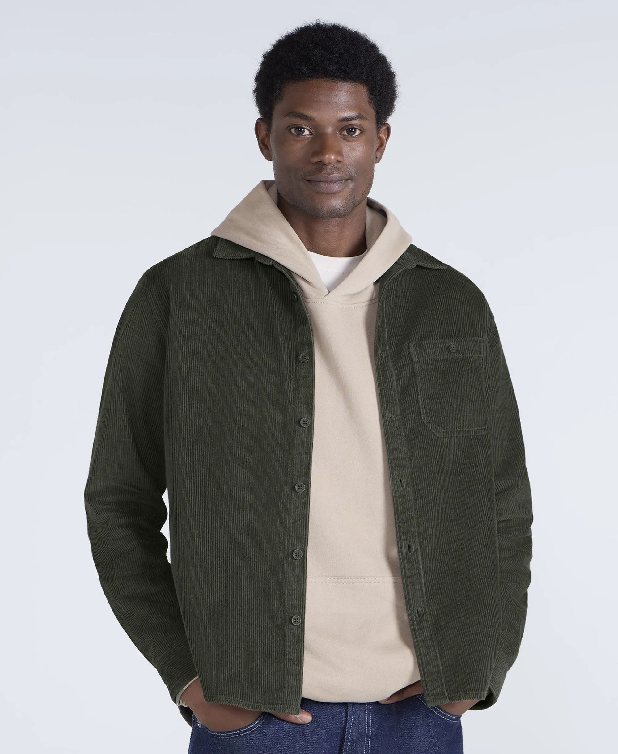 Lewis Mens Cord Shirt - Khaki sold by Animal