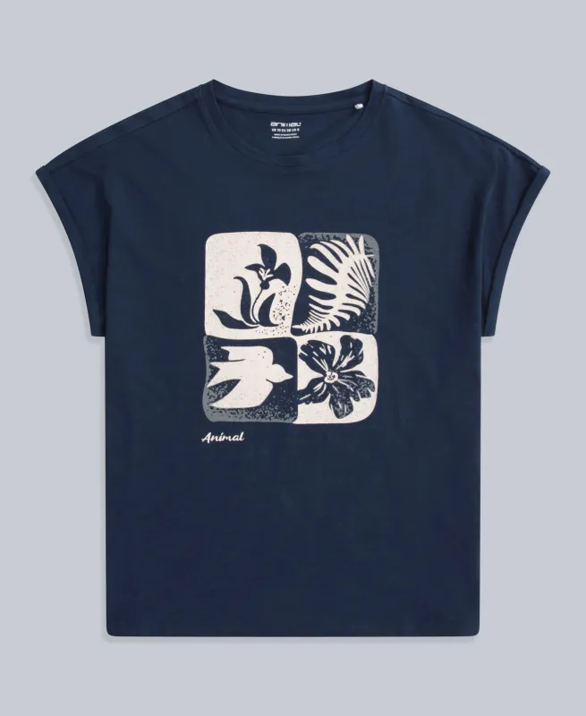 Holly Womens Logo T-Shirt - Dark Blue sold by Animal