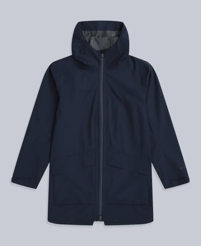 Elements Mens Longline 2.5 Layer Waterproof Jacket - Navy sold by Animal
