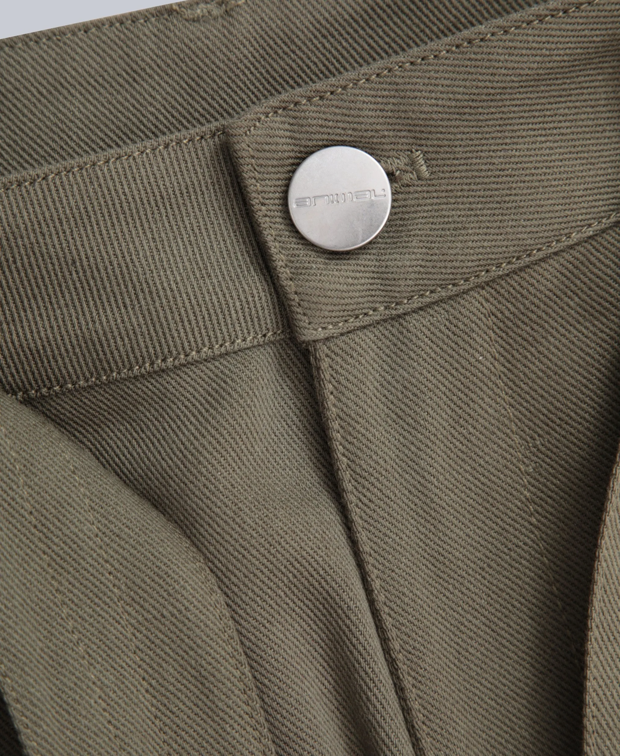 High Waisted Womens Straight Leg Trousers - Khaki sold by Animal product image thumbnail 3