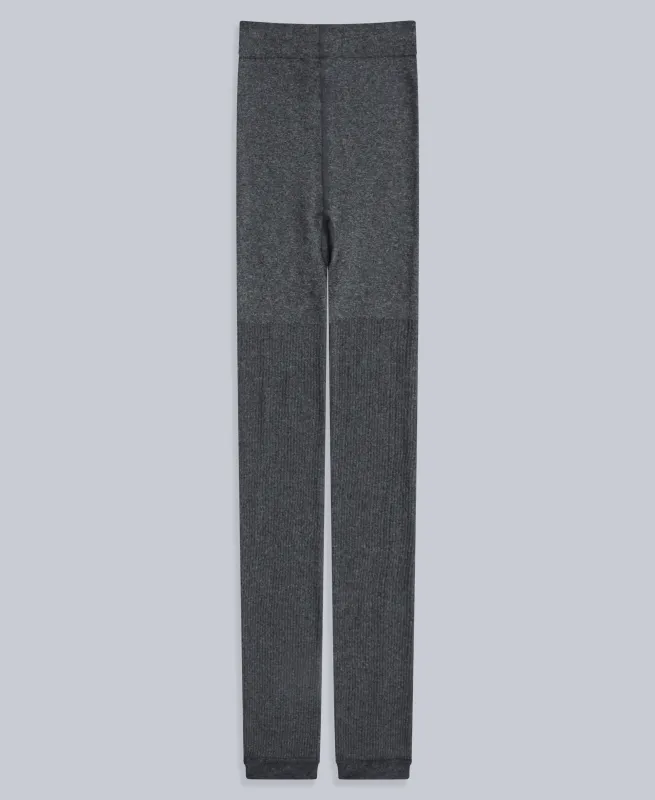 Fleece Lined Ribbed Womens Leggings - Charcoal sold by Animal
