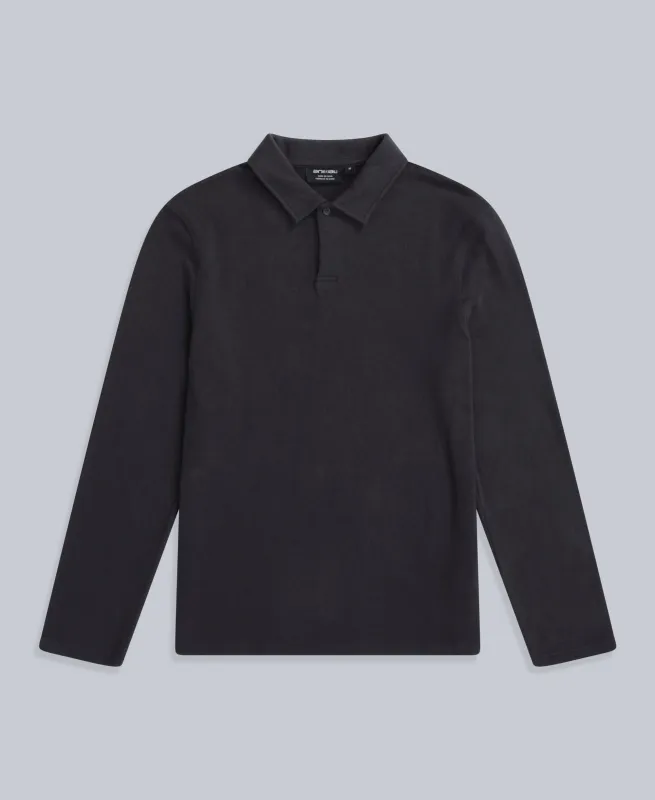 Ollie Mens Long Sleeve Polo - Black sold by Animal