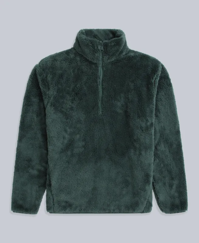 Teddy Mens Half Zip Fleece - Green sold by Animal
