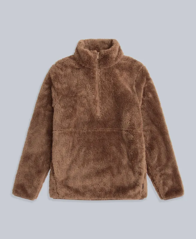 Teddy Womens Half Zip Fleece - Tan sold by Animal