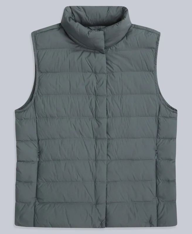 Womens Lightweight Down Gilet - Dark Khaki sold by Animal