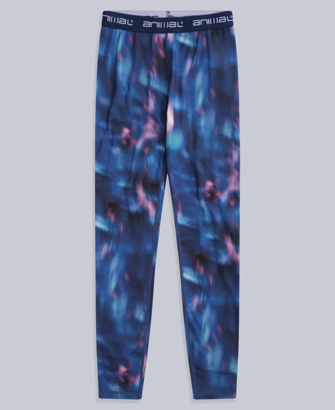 Piste Printed Womens Base Layer Leggings - Dark Purple sold by Animal