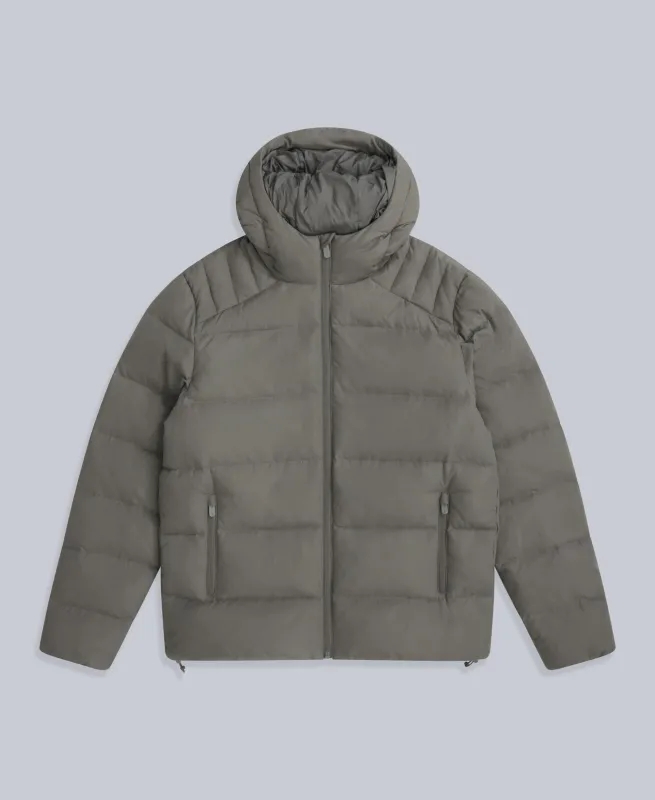Mens Tech Down Mid Weight Jacket - Dark Khaki sold by Animal