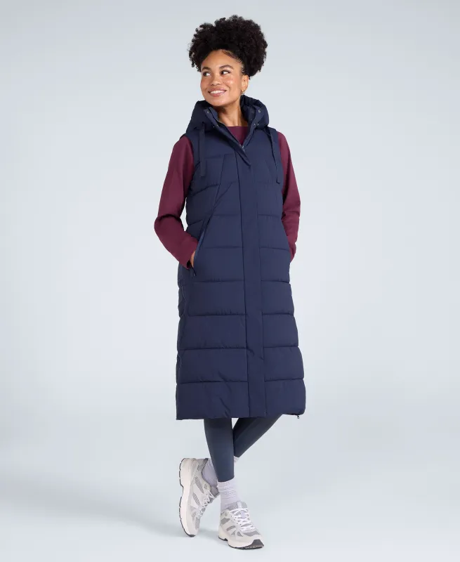 Comfort Zone Womens Longline Gilet - Navy sold by Animal