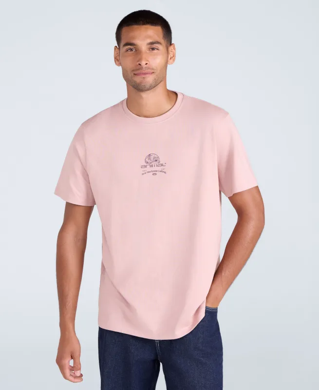 Chase Mens Relaxed T-Shirt - Pink sold by Animal