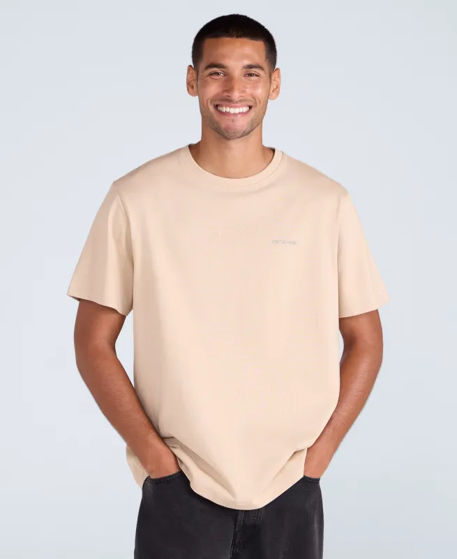 Chase Mens Relaxed T-Shirt - Light Beige sold by Animal