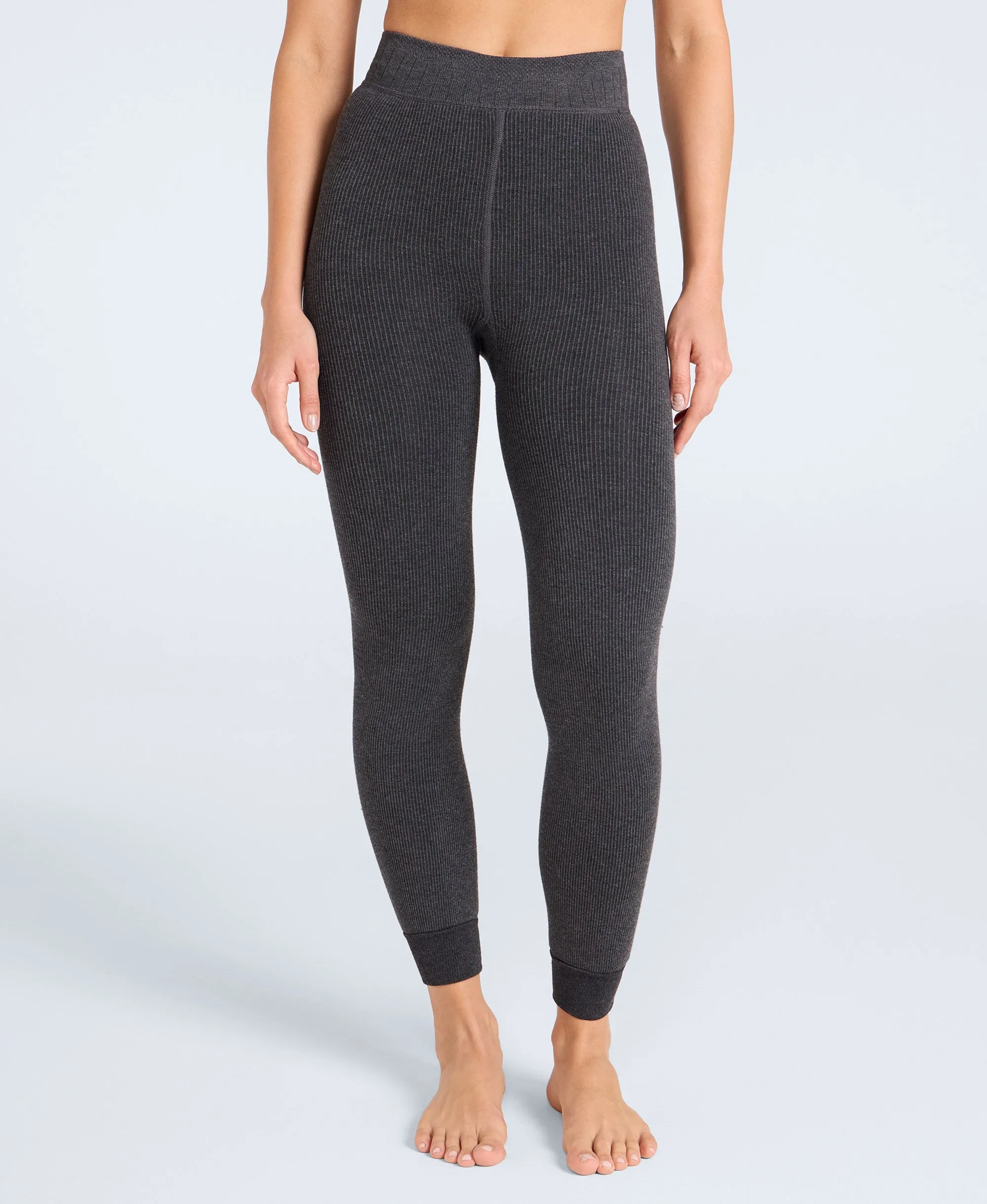 Womens Fleece Lined Heavy Weight Leggings - Charcoal sold by Animal product image thumbnail 3