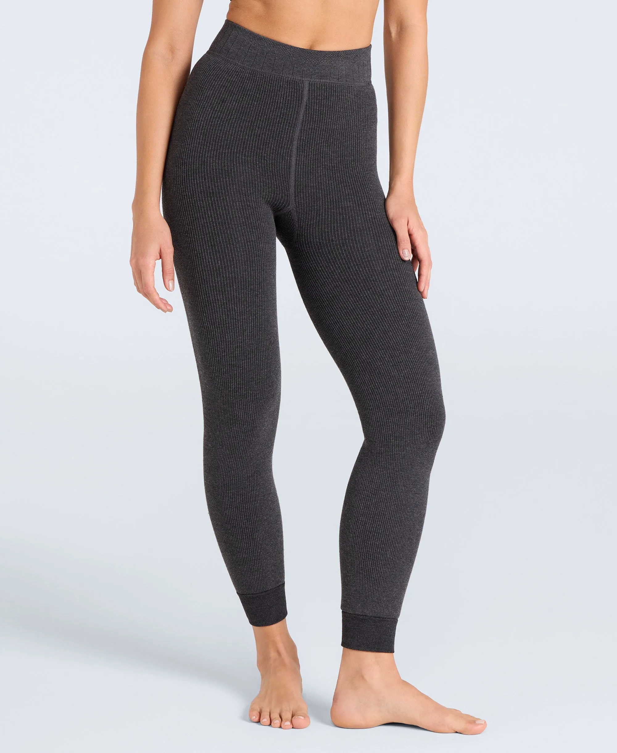 Womens Fleece Lined Heavy Weight Leggings - Charcoal sold by Animal