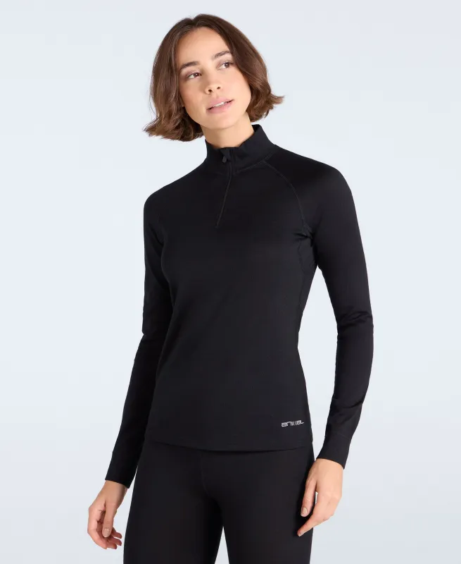 Womens Merino Half Zip - Black sold by Animal