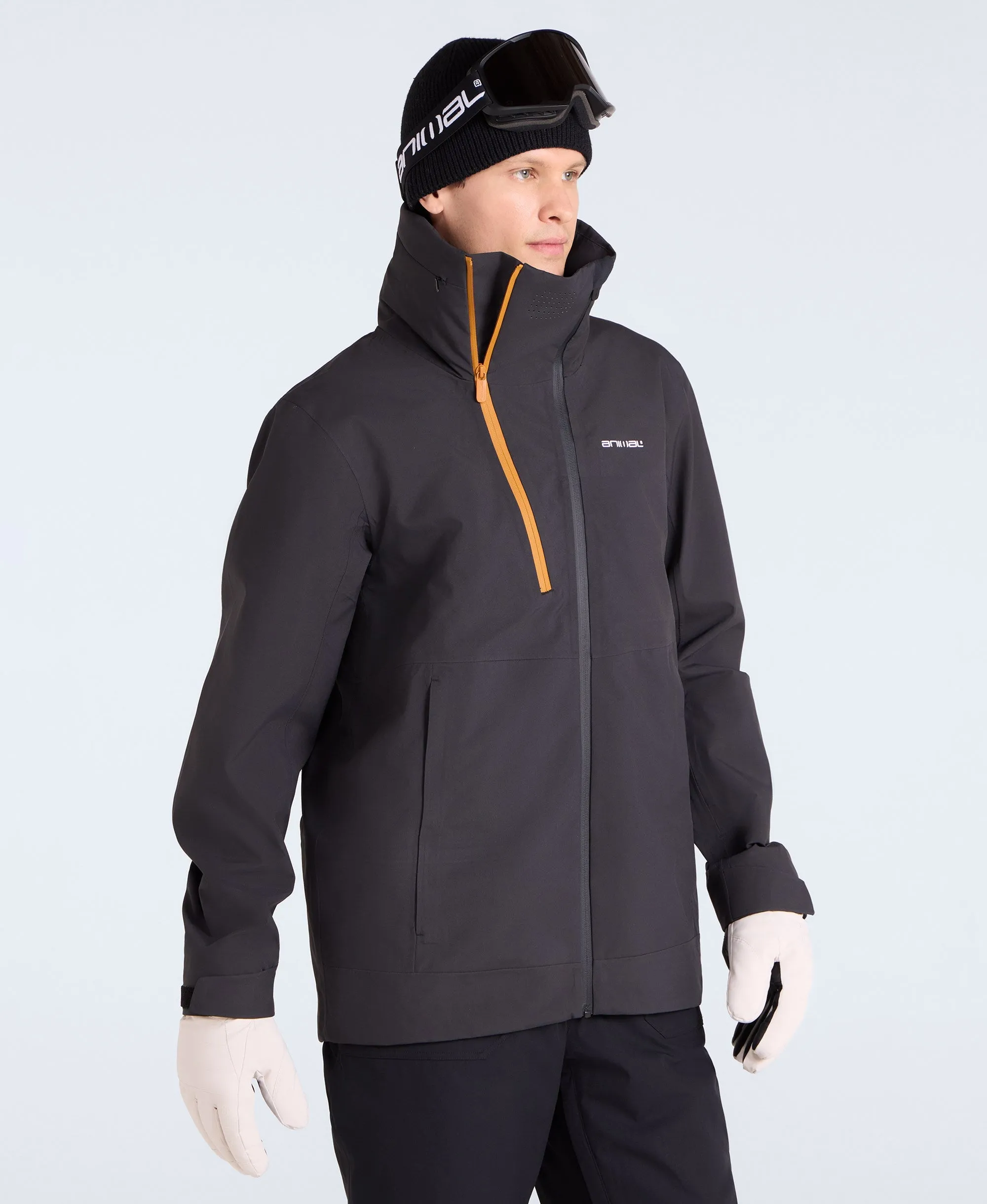 Vortex Mens 3 Layer Ski Jacket - Black sold by Animal