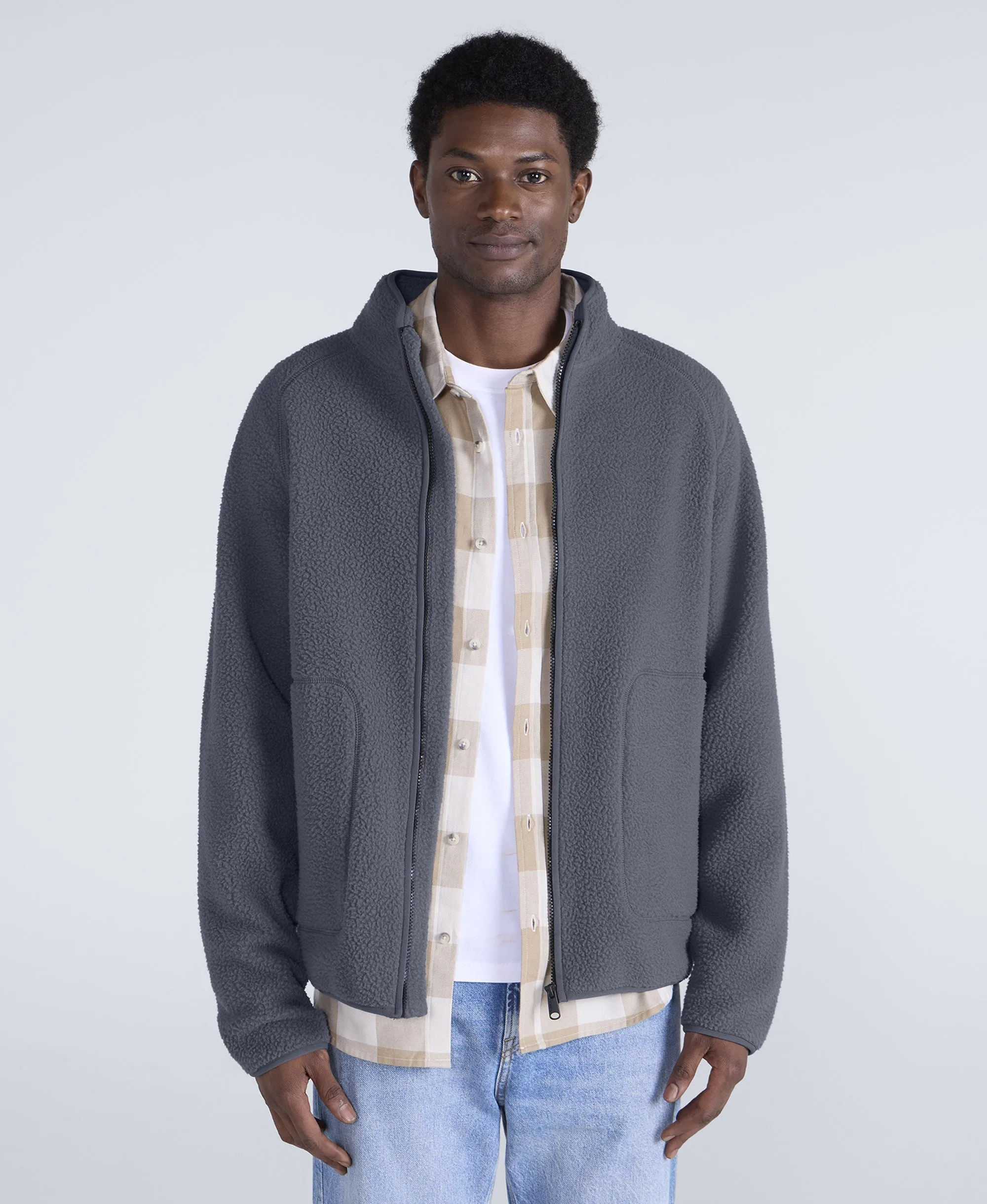 Andy Mens Borg Fleece Jacket - Light Grey sold by Animal