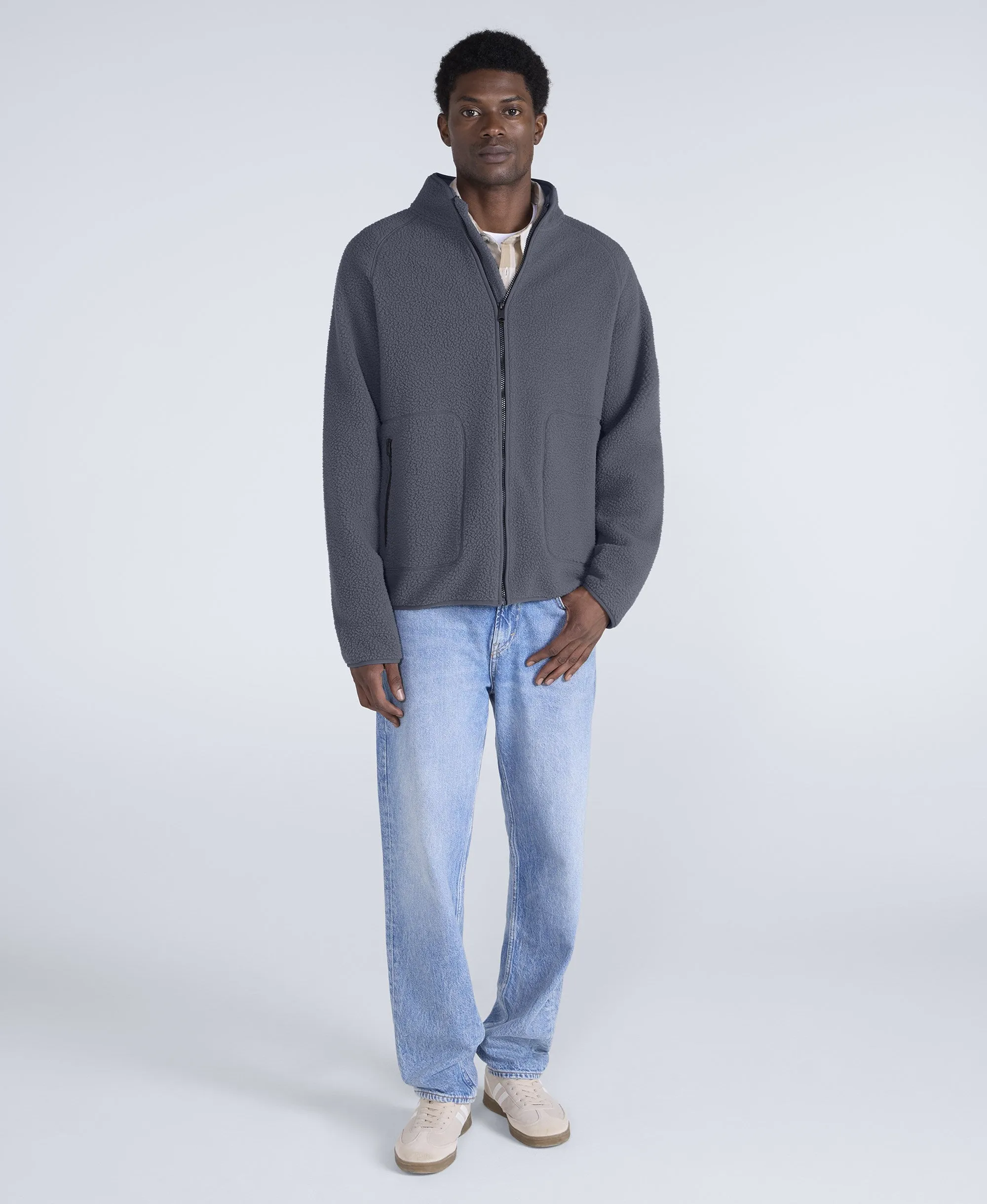 Andy Mens Borg Fleece Jacket - Light Grey sold by Animal product image thumbnail 2