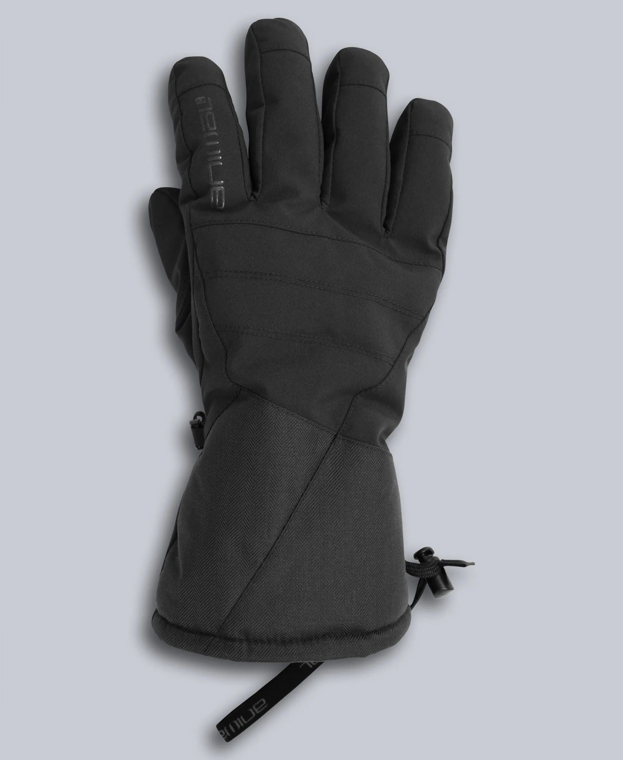 Glacier Mens Herringbone Ski Gloves - Black sold by Animal product image thumbnail 2