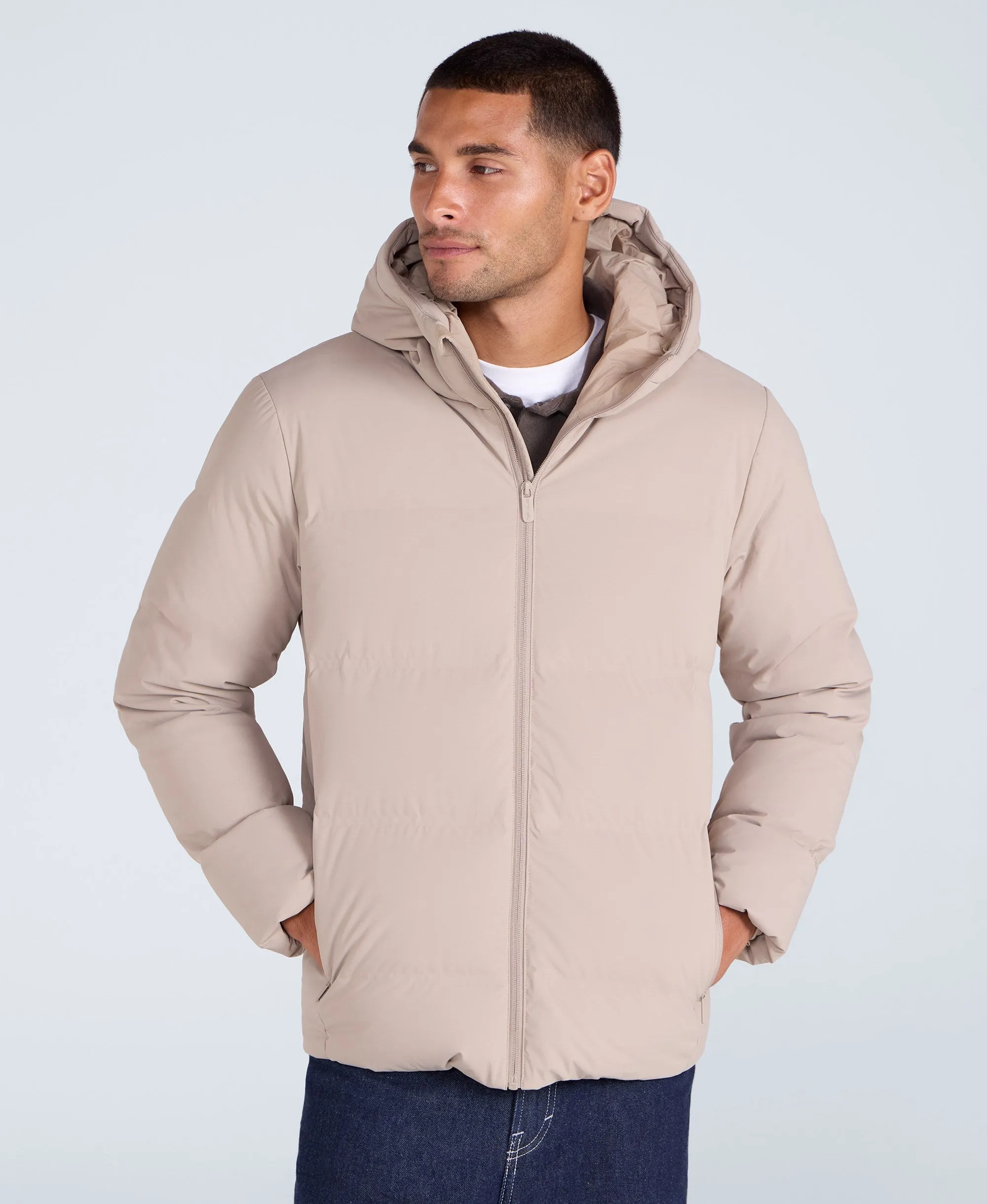 Mens Tech Down Heat Sealed Jacket - Beige sold by Animal product image thumbnail 2