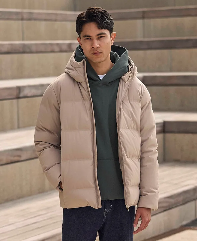 Mens Tech Down Heat Sealed Jacket - Beige sold by Animal