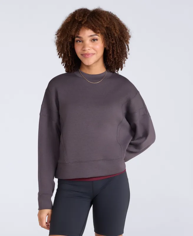 Active Womens Crop Sweatshirt - Taupe made by Animal