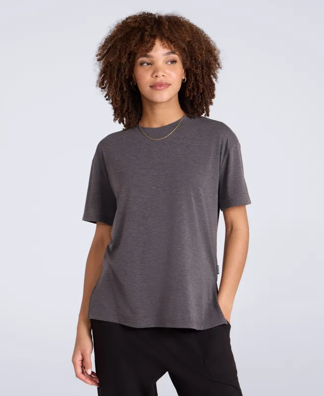 Sarah Womens Active Short Sleeve Tee - Charcoal sold by Animal