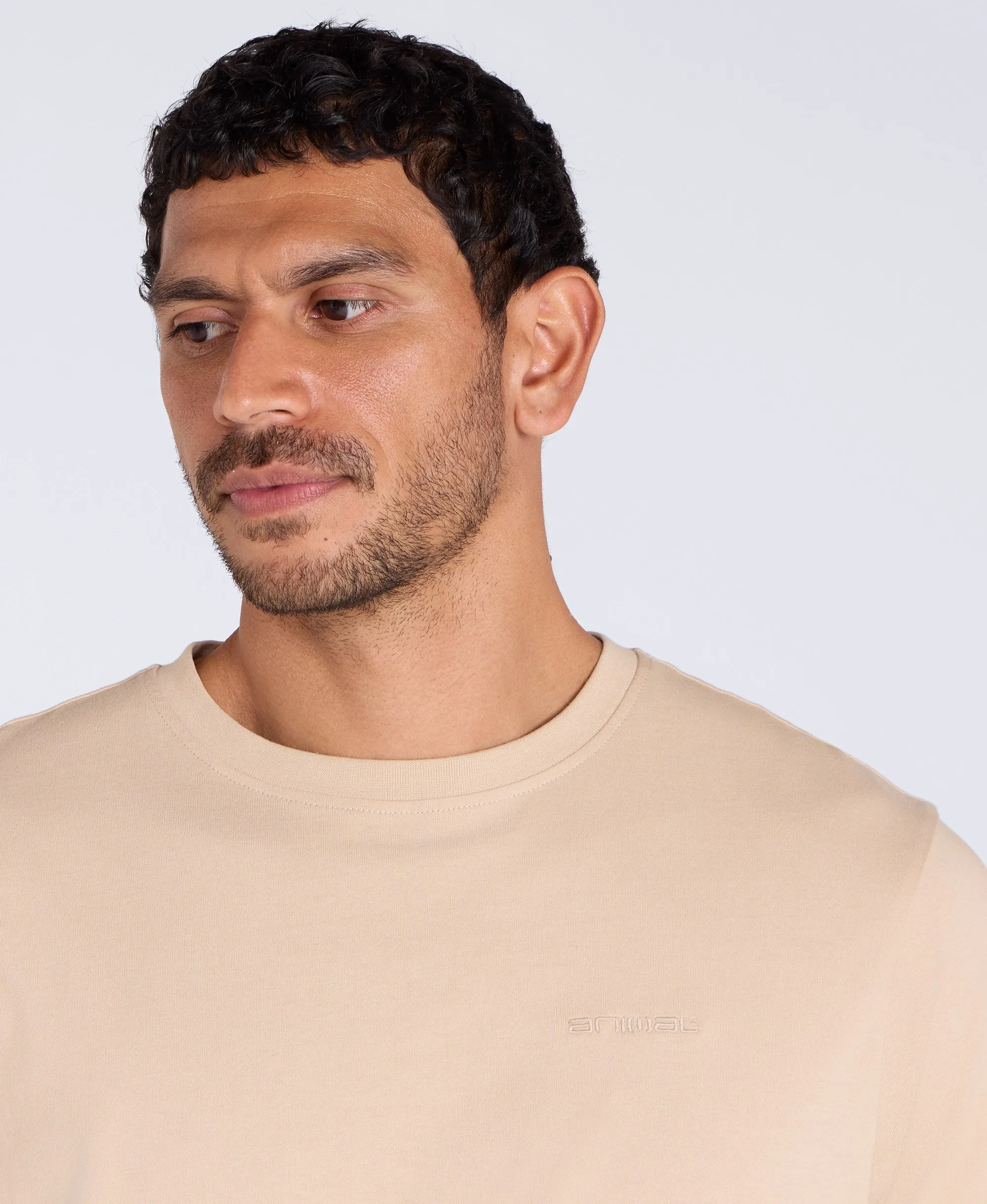 Icon Mens Logo T-Shirt - Light Beige sold by Animal product image thumbnail 3