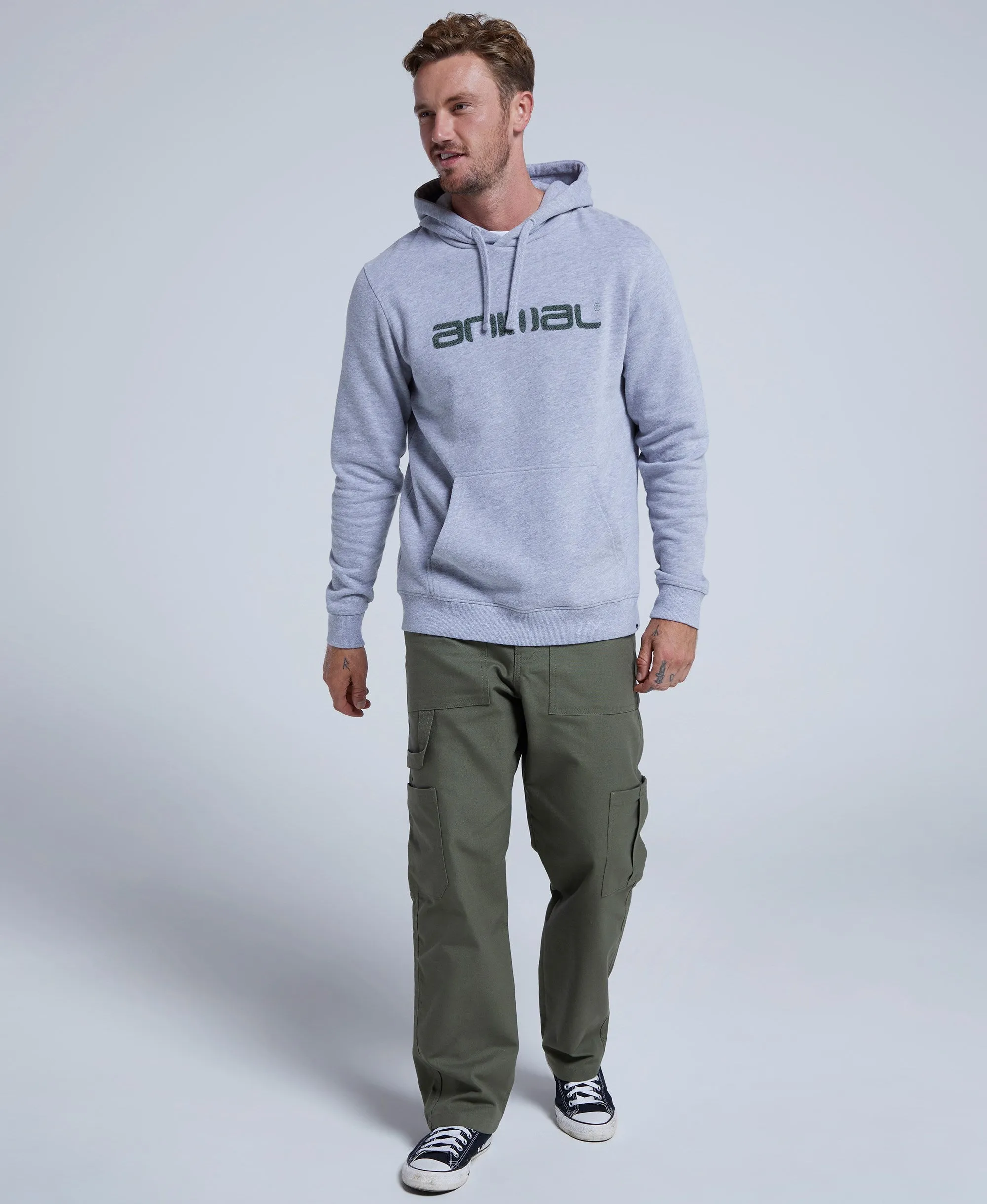 Rocky Mens Hoodie - Grey sold by Animal
