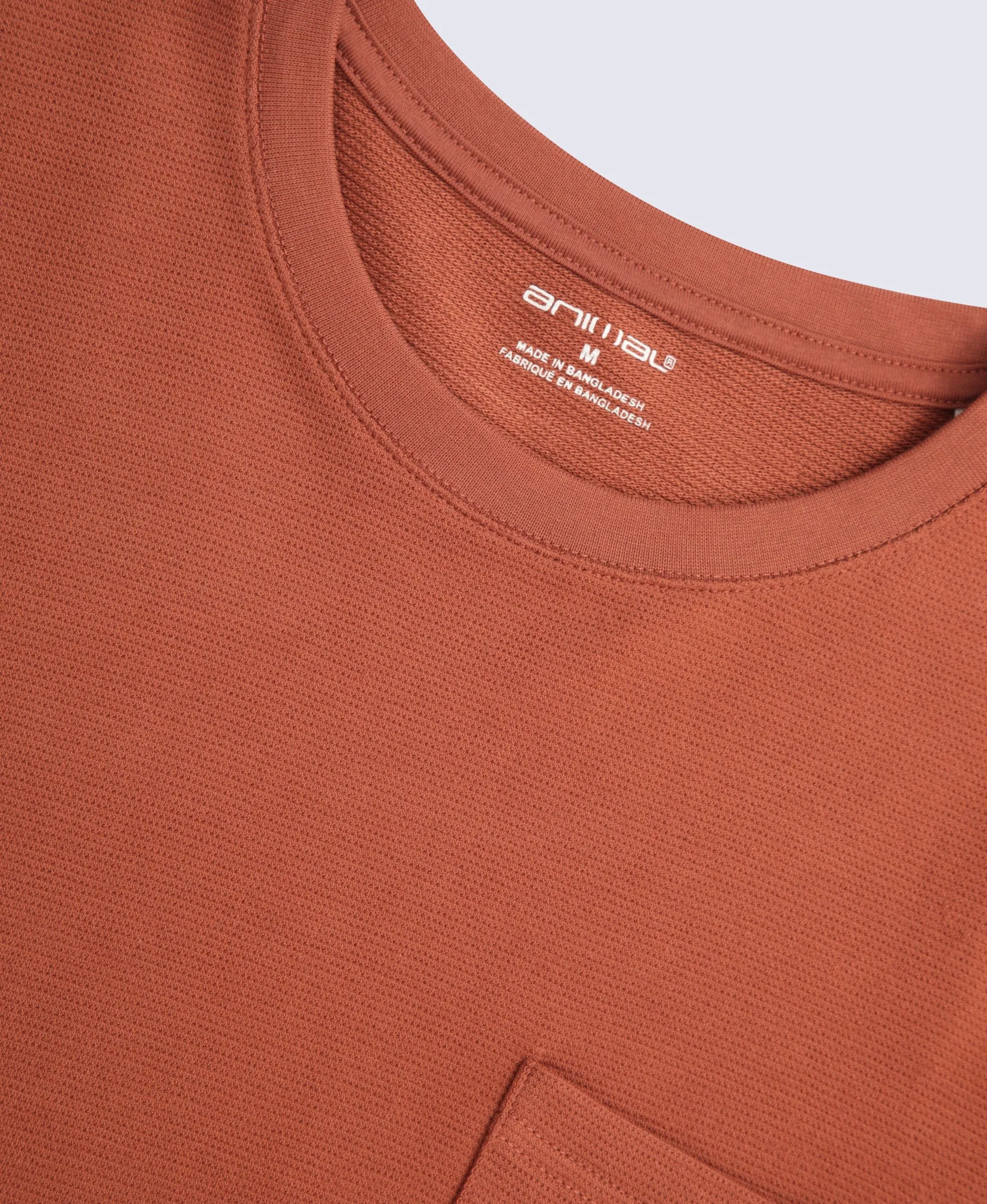 Texture Mens Pocket T-Shirt - Rust sold by Animal product image thumbnail 3