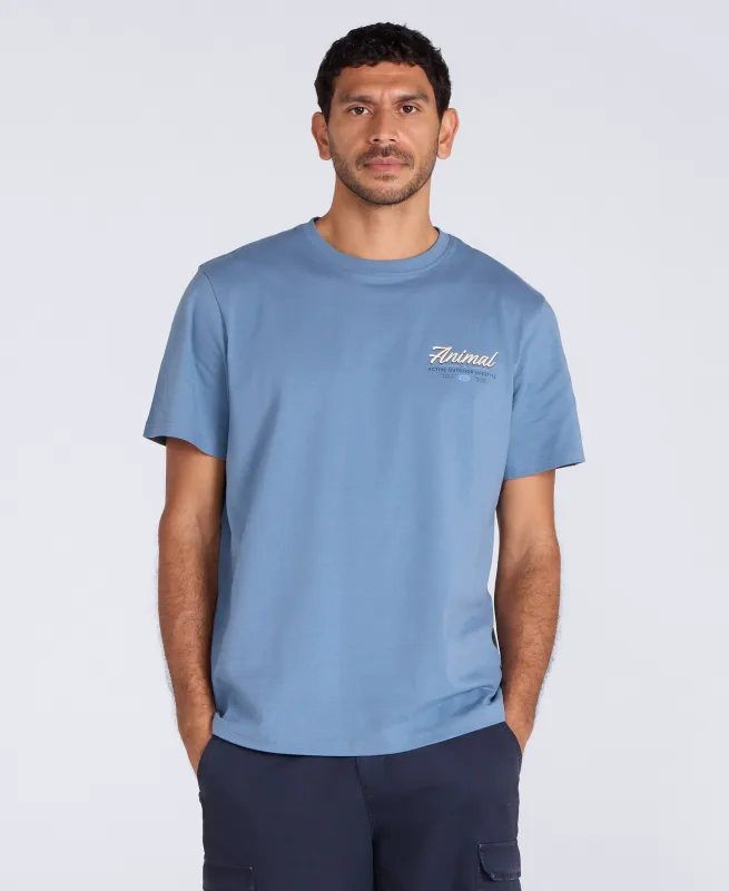 Chase Mens Graphic Relaxed T-Shirt - Blue made by Animal
