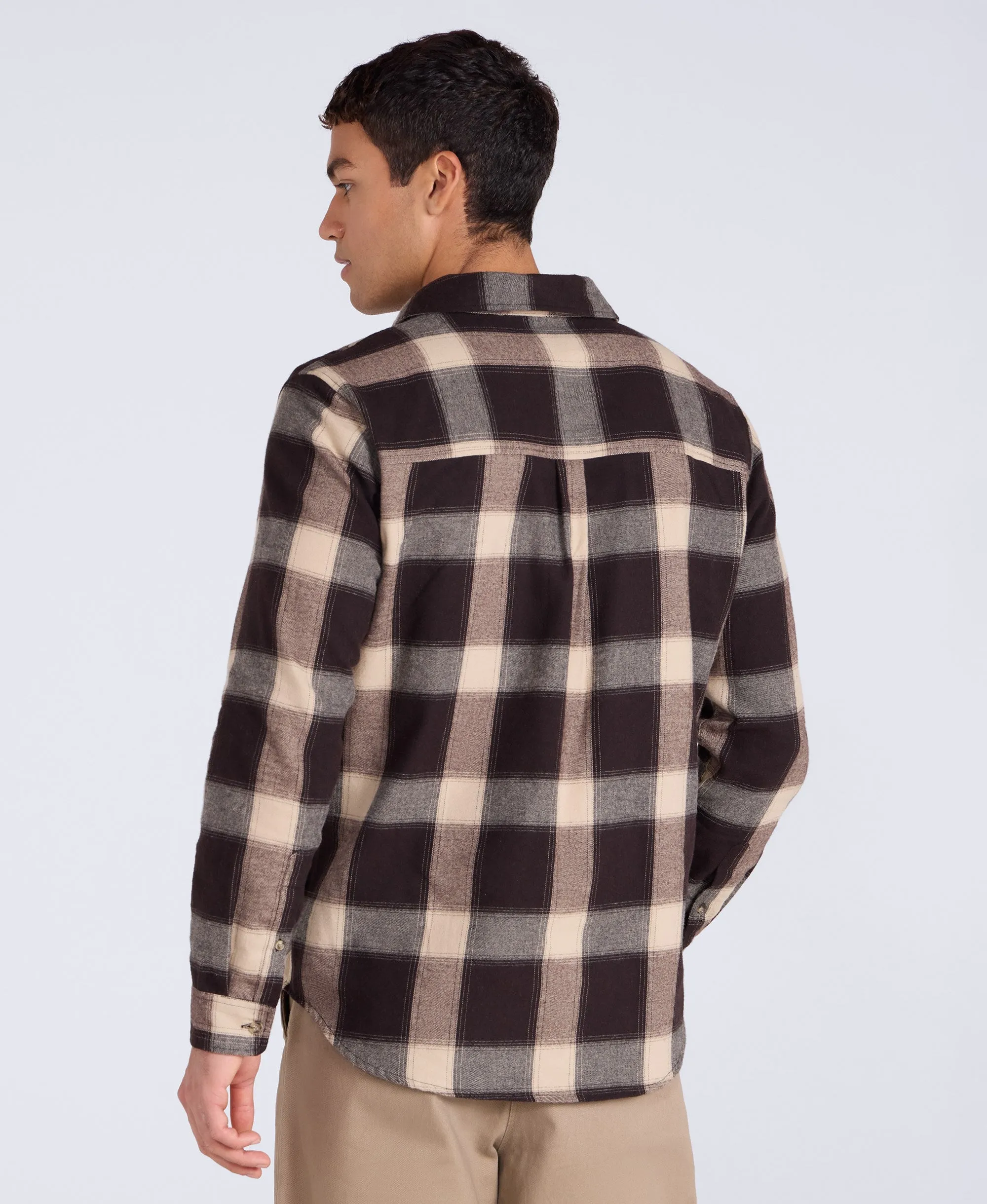 Cove Mens Flannel Shirt - Grey sold by Animal product image thumbnail 4